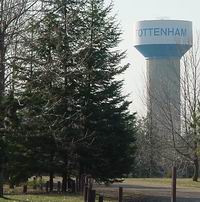 Tottenham water tower from Conservation area, Tottenham, Ontario