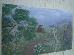 A scenic mural provides a compelling piece of artwork for you and your visitors to enjoy.